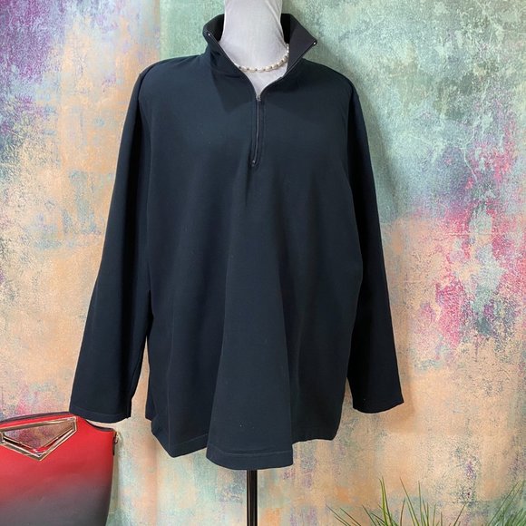 📌Tommy Hilfiger Black Half-Zipper Top Sweatshirt - Picture 13 of 14